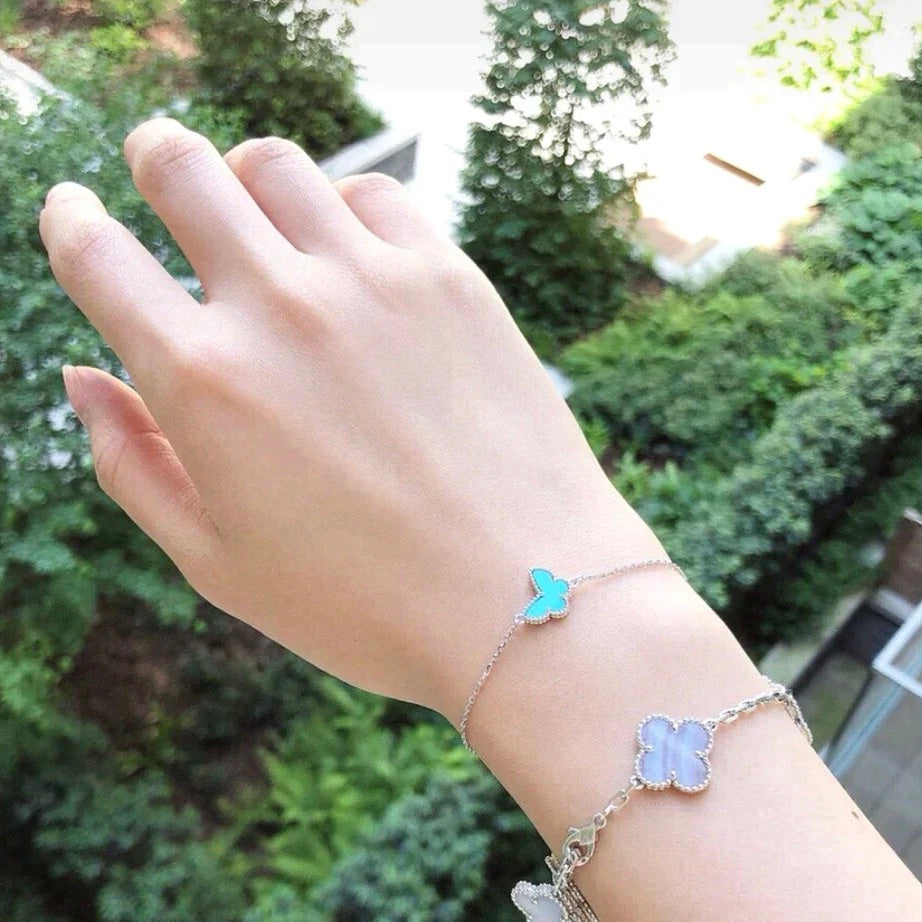 [kincade]BUTTERFLY TURQUOISE BUTTERFLY BRACELET SILVER