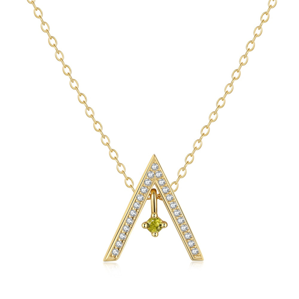 [kincade]Sparkling "A" Shape Necklace