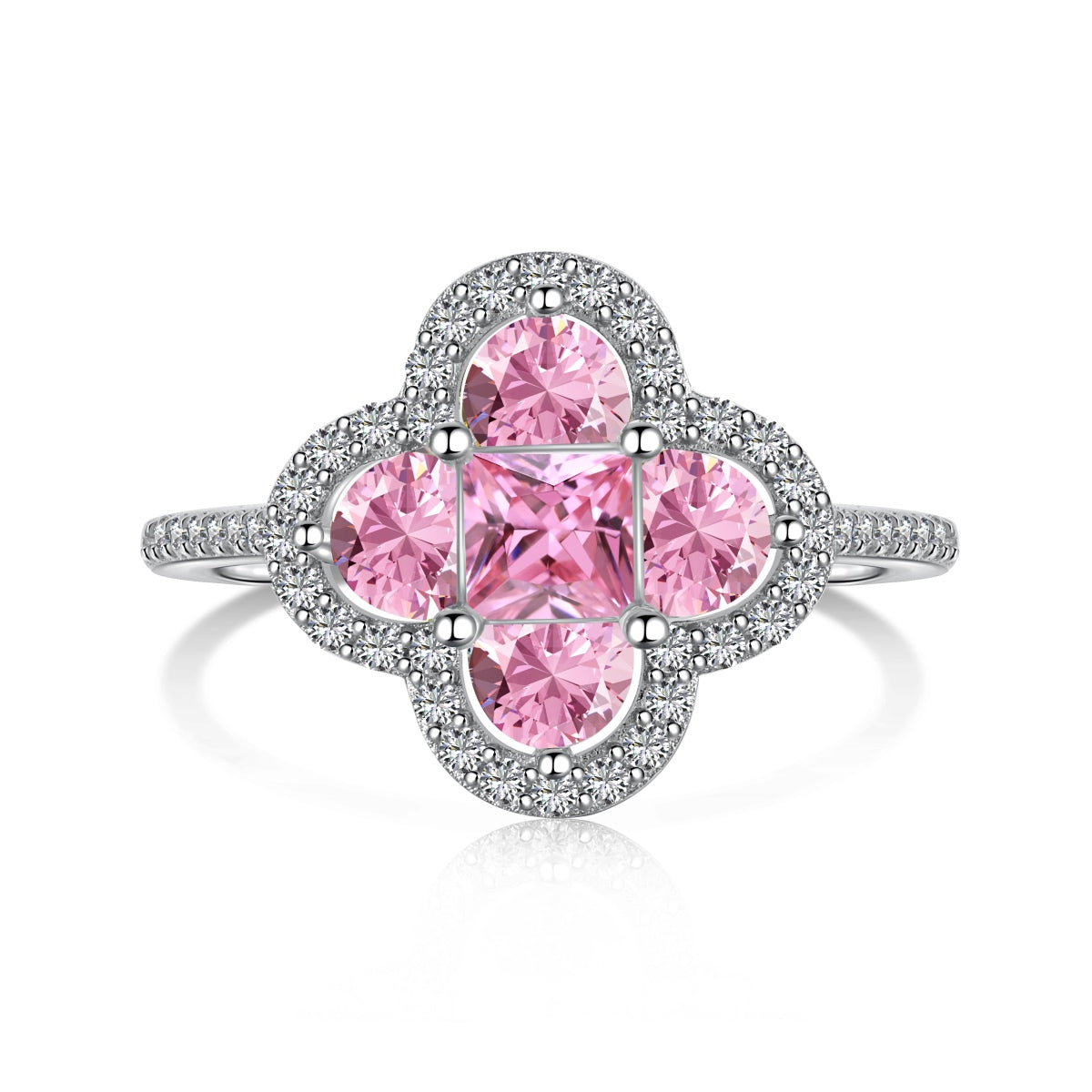 [kincade]Luxurious Eternity Flower Shape Banquet Ring