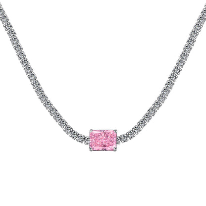 [kincade]2.0 carat Ornate Emerald Cut Necklace