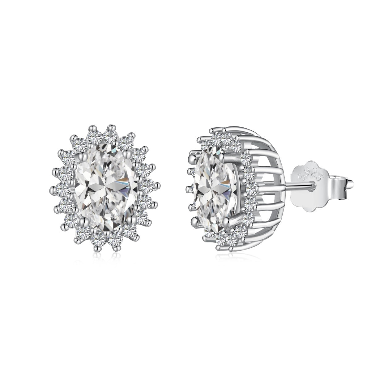 [kincade]Delicate Radiant Oval Cut Daily Earrings