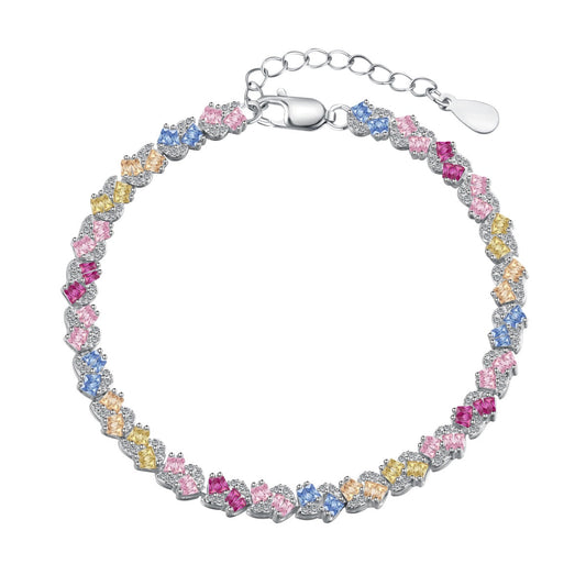 [kincade]Ornate Colorful Flower Shape Party Bracelet