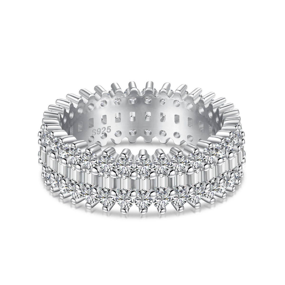 [kincade] Verzierter bunter Radiant Cut Alltagsring