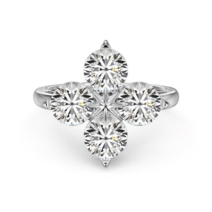 [kincade]Four-Leaf Clover Eight-Pointed Star Ring