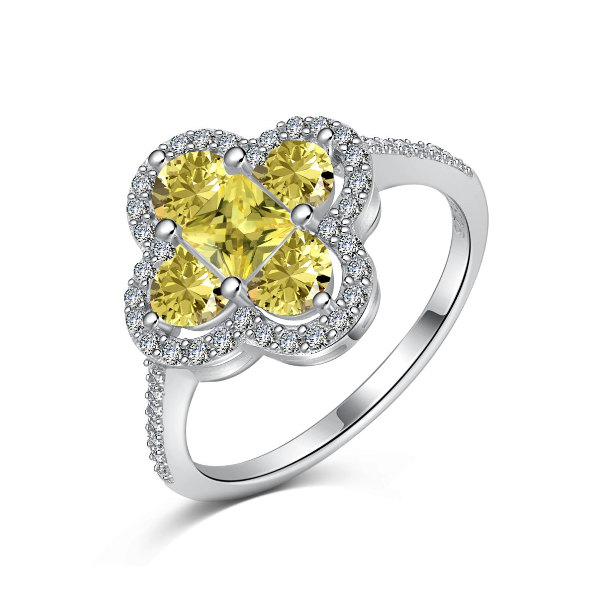 [kincade]Luxurious Eternity Flower Shape Banquet Ring