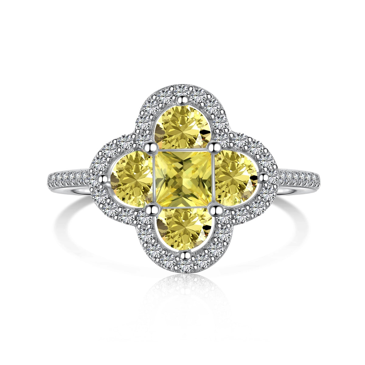 [kincade]Luxurious Eternity Flower Shape Banquet Ring