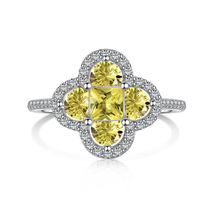 [kincade]Luxurious Eternity Flower Shape Banquet Ring