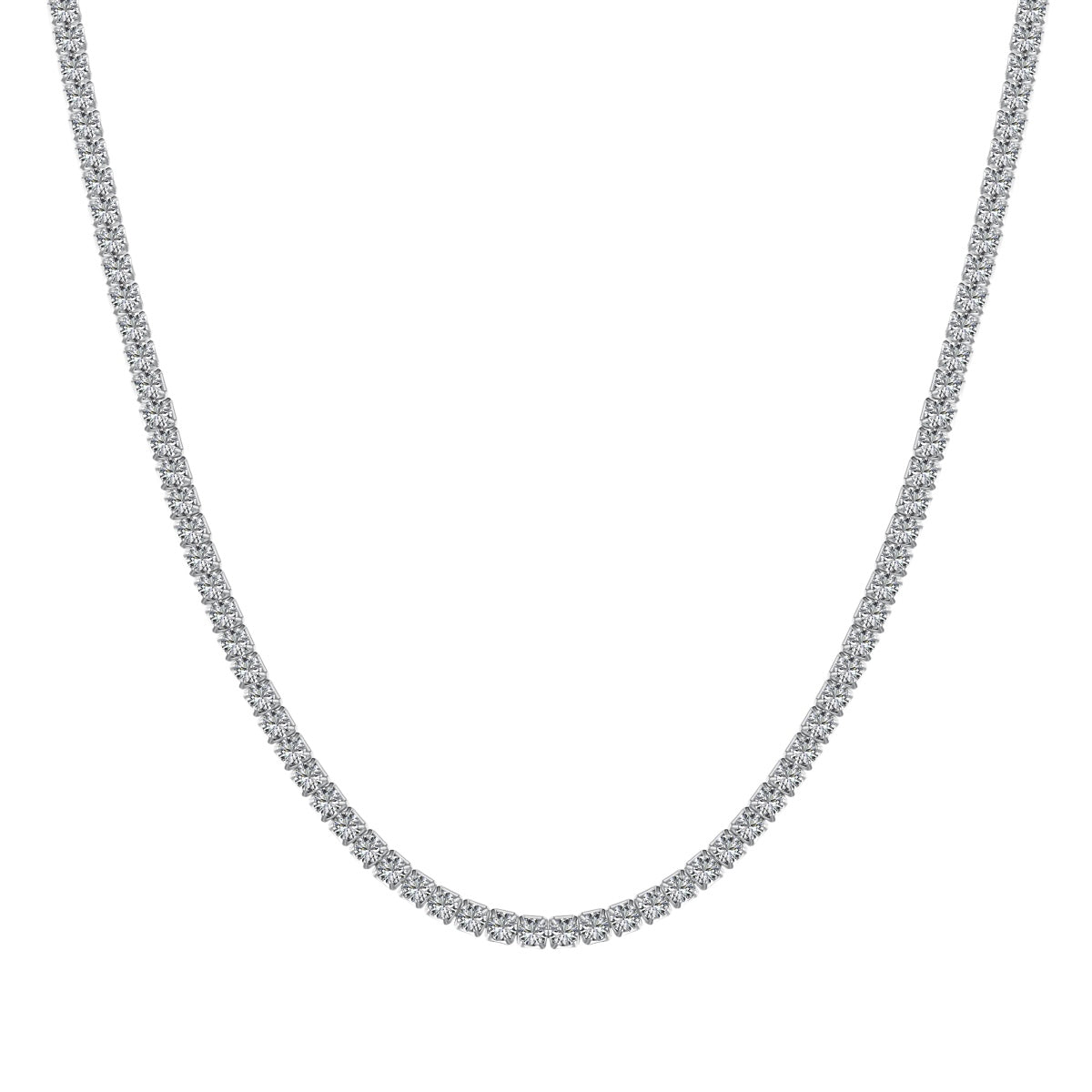 [kincade]Delicate Round Shape Tennis Necklace