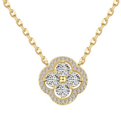 [kincade]Exquisite Necklace With Four-Leaf Clover Flower Design