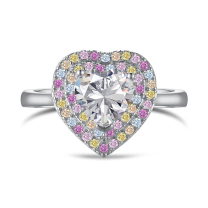 [kincade]Delicate Ebullient Heart Shape Wedding Ring