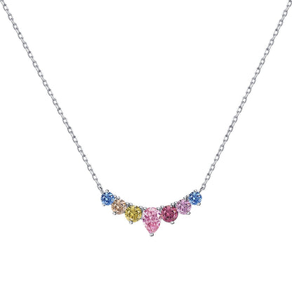 [kincade]Dainty Colorful Heart Necklace