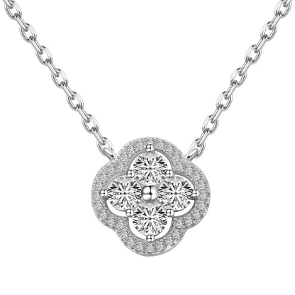 [kincade]Exquisite Necklace With Four-Leaf Clover Flower Design