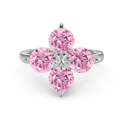 [kincade]Four-Leaf Clover Eight-Pointed Star Ring