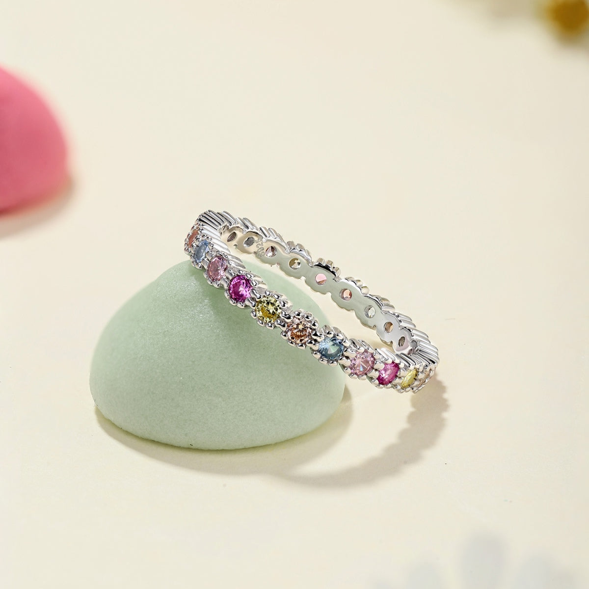 [kincade]Exquisite Colorful Round Cut Party Ring