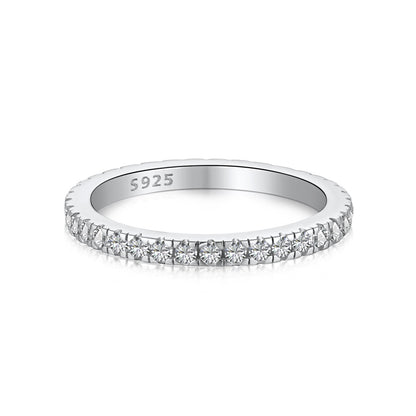 [kincade]Delicate Sparkling Round Cut Daily Ring