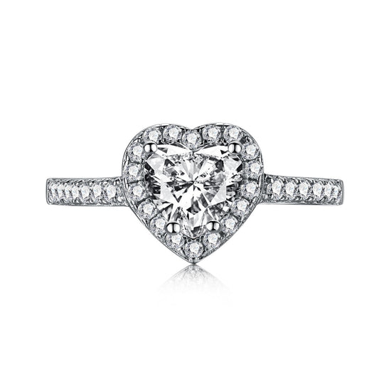 [kincade]Eternity Splashy Romantic Heart Shape Lover Ring