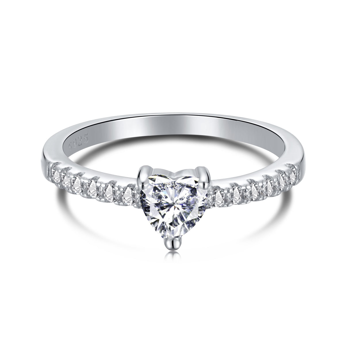 [kincade]0.5 Carat CaratEternity Charming Heart Shape Lover Ring