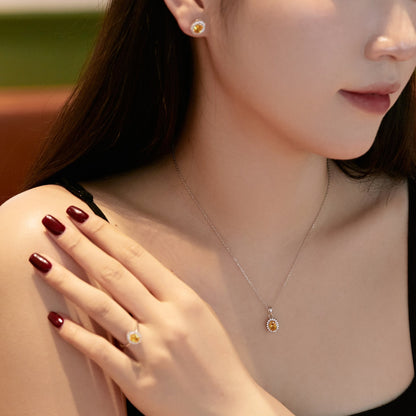 [kincade]Delicate Radiant Oval Cut Daily Earrings