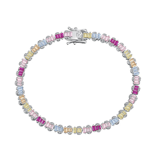 [kincade]Delicate Colorful Emerald Cut Party Bracelet