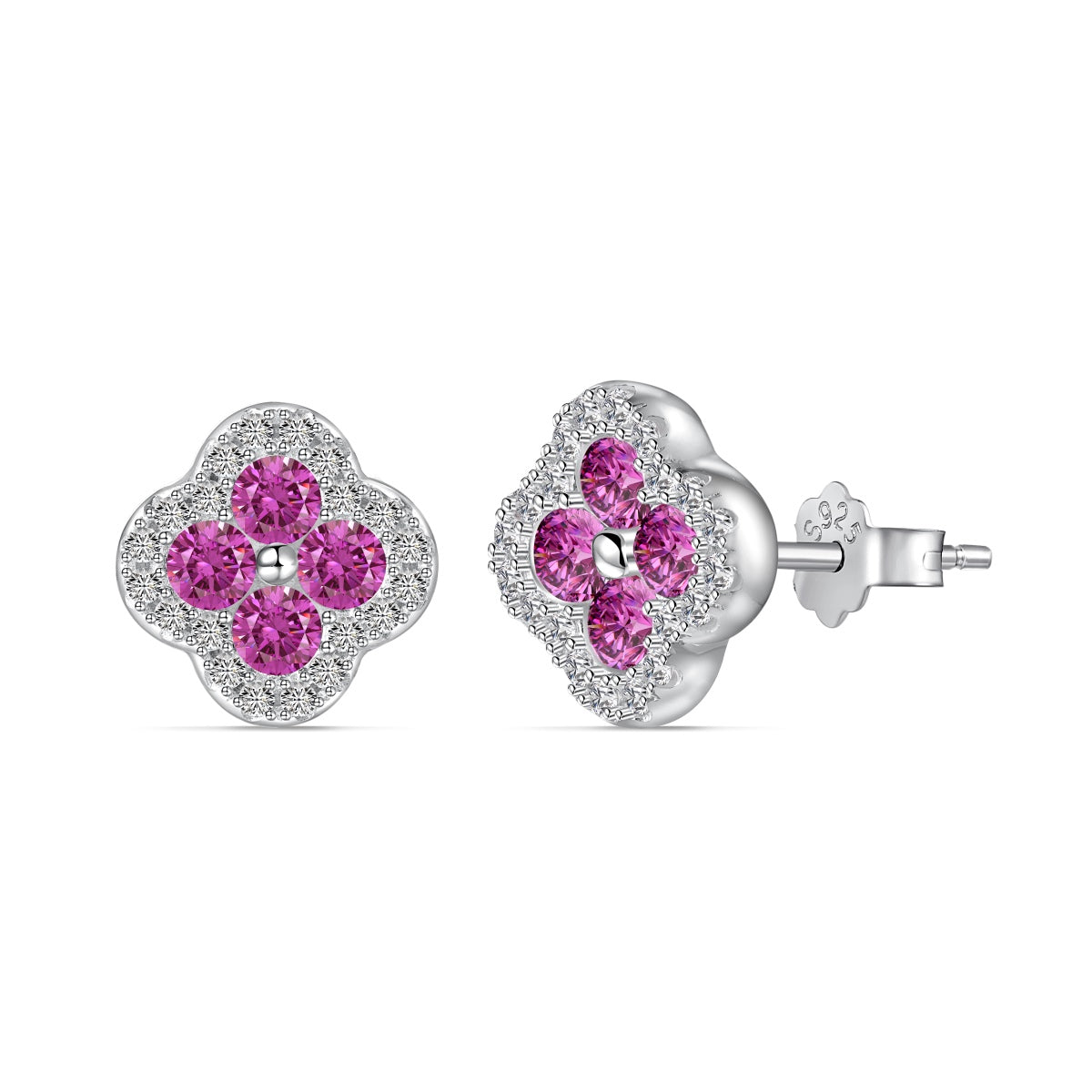 [kincade]Four-Leaf Clover Flower Shaped Earrings