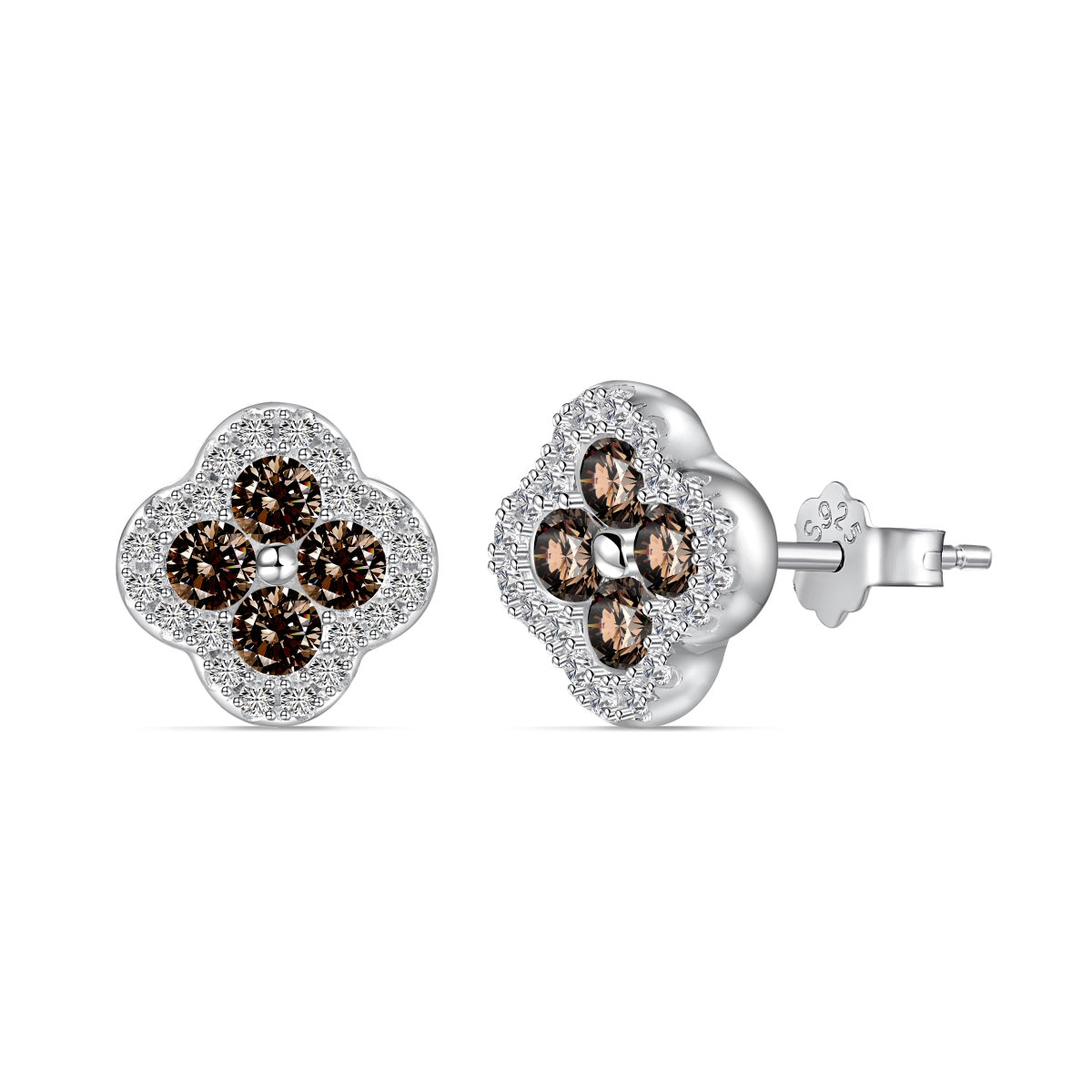 [kincade]Four-Leaf Clover Flower Shaped Earrings