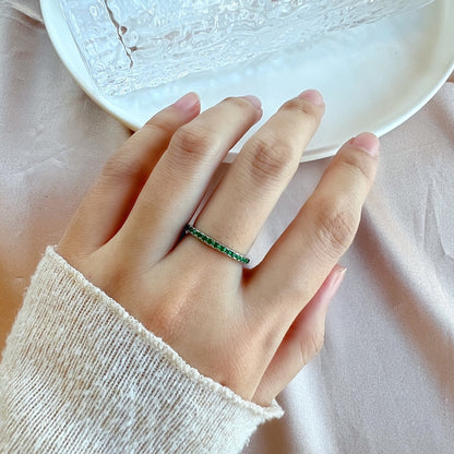 [kincade]Delicate Sparkling Round Cut Daily Ring