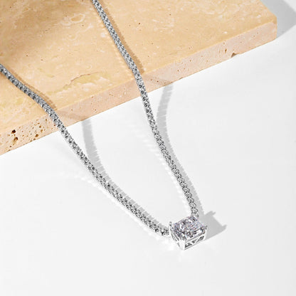 [kincade]4.0 Carat Elegant Radiant Cut Necklace