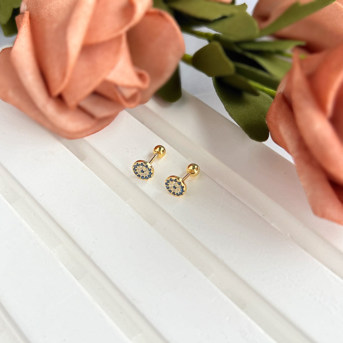 [kincade]Devil's Eye Ear Bone Nail Earrings