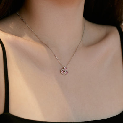 [kincade]Elegant Flower Shape Pear Cut Necklace