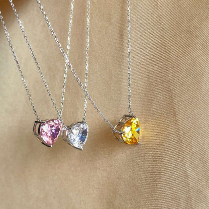 [kincade]6.0 carat Radiant Heart Shape Necklace