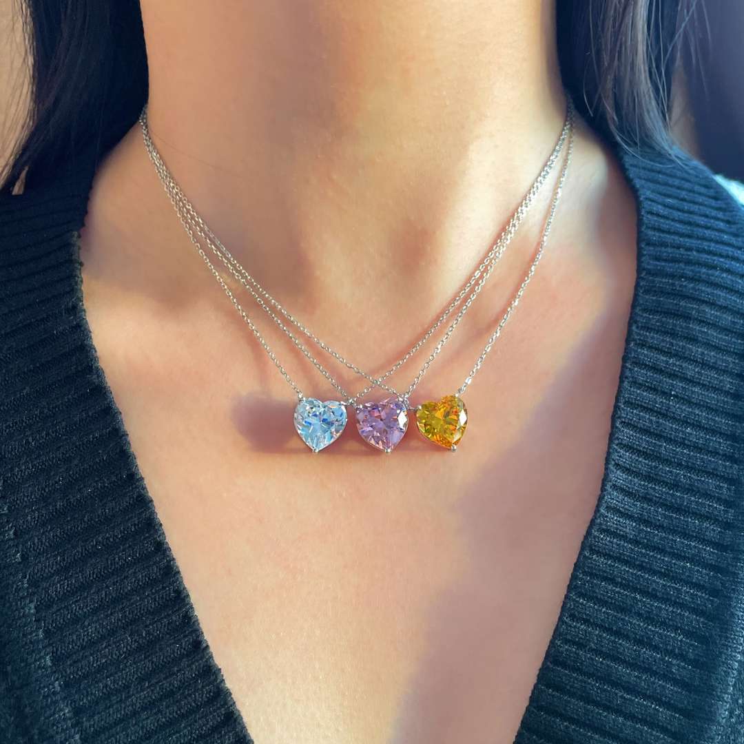 [kincade]6.0 carat Radiant Heart Shape Necklace