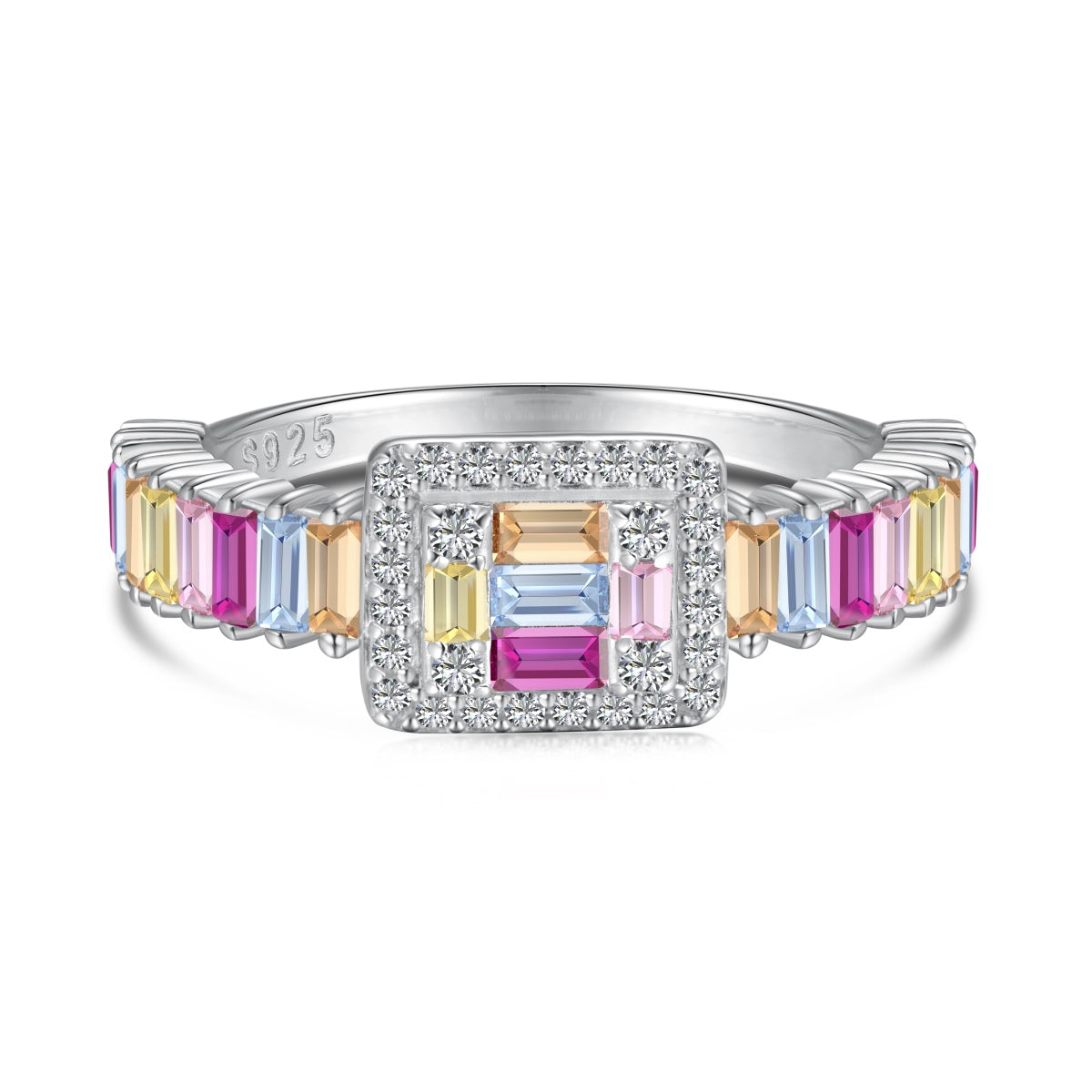 [kincade]Exquisite Colorful Radiant Cut Party Ring