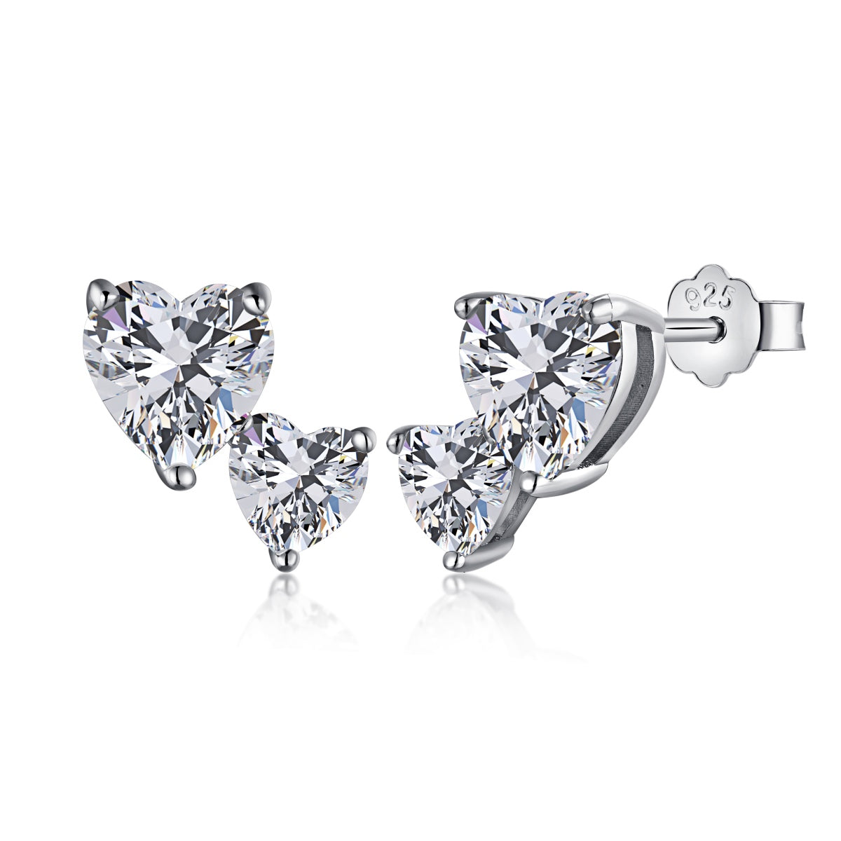 [kincade]Double Heart-Shape Classic Princess Style Earrings