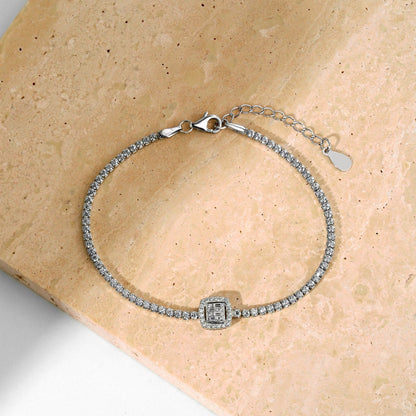 [kincade]Luxurious Dazzling Square Shape Banquet Bracelet