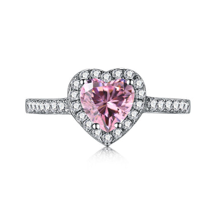 [kincade]Eternity Splashy Romantic Heart Shape Lover Ring