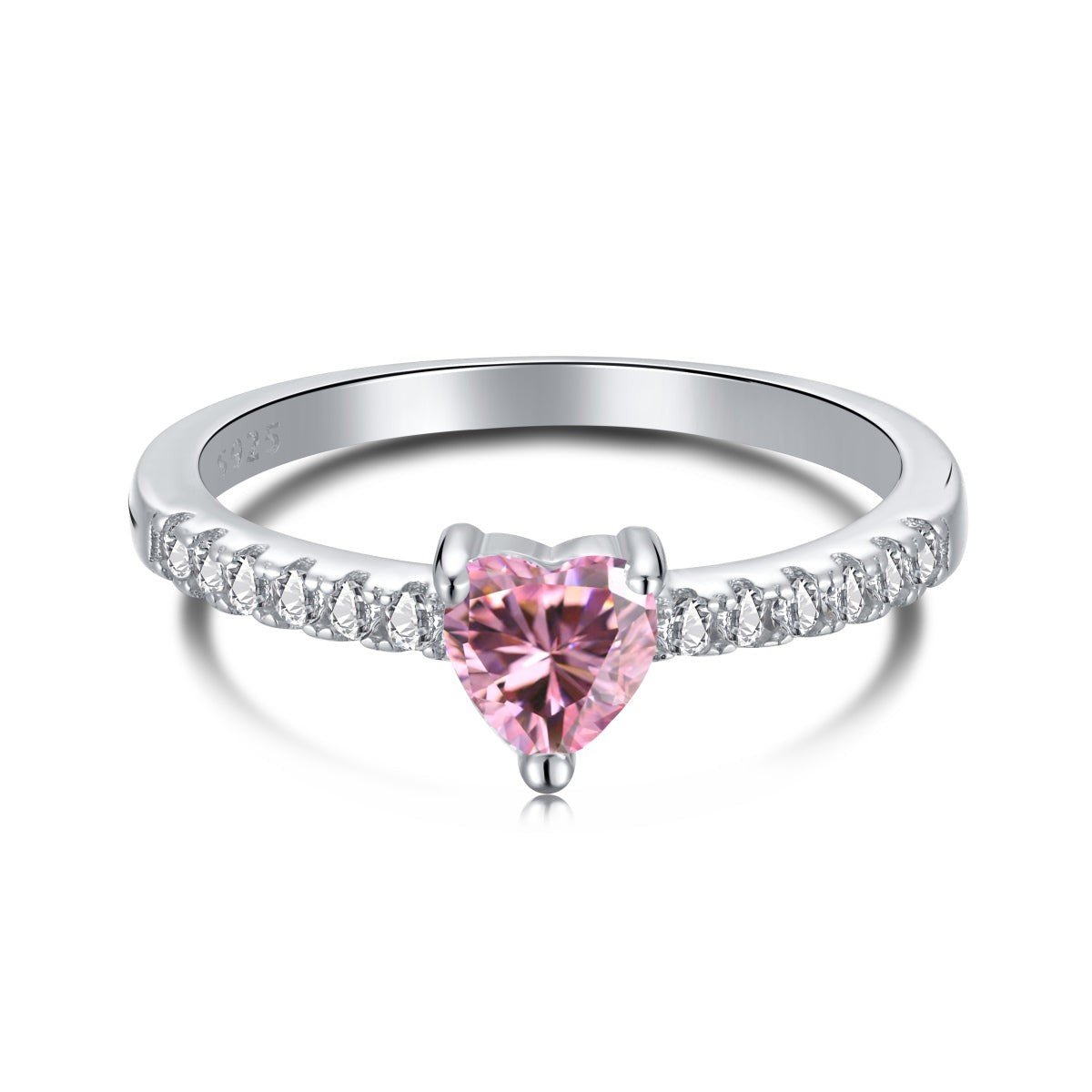 [kincade]0.5 Carat CaratEternity Charming Heart Shape Lover Ring