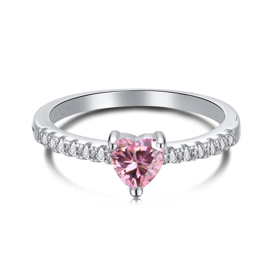 [kincade]0.5 Carat CaratEternity Charming Heart Shape Lover Ring