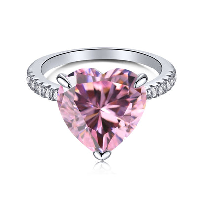 [kincade]6.0 Carat Luxurious Sparkling Romantic Heart Cut Lover Ring