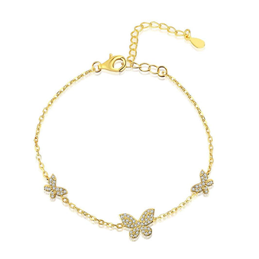 [kincade]Delicate Butterfly Pendant Bracelet