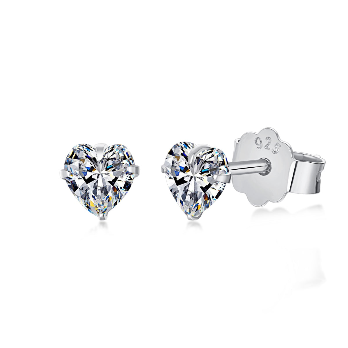 [kincade]Sparkling Heart Shaped Simple Earrings