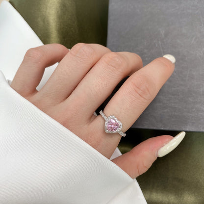 [kincade]Eternity Splashy Romantic Heart Shape Lover Ring