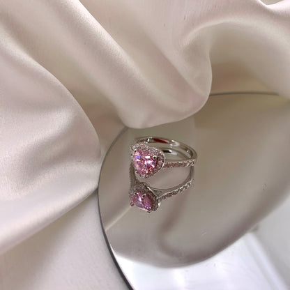 [kincade]Eternity Splashy Romantic Heart Shape Lover Ring