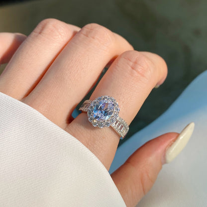 [kincade]1.5 Carat Dazzling Charming Oval Cut Banquet Ring