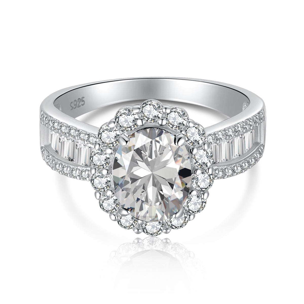 [kincade]1.5 Carat Dazzling Charming Oval Cut Banquet Ring