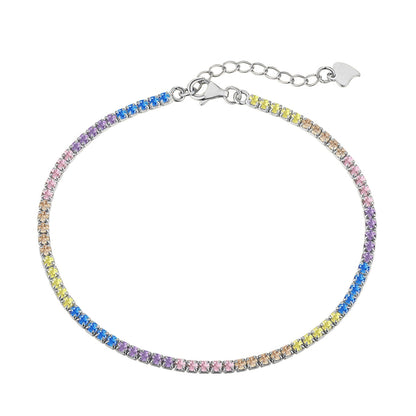 [kincade]Dazzling Colorful Round Cut Daily Bracelet