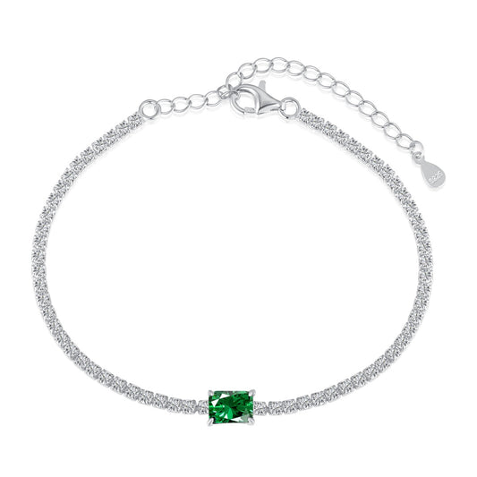 [kincade]1.0 Carat Unique Emerald Cut Banquet Bracelet