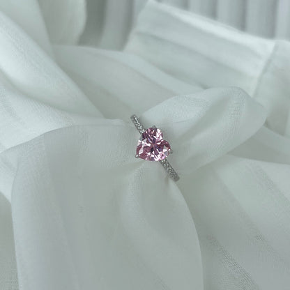 [kincade]2.0 Carat Dazzling Lustrous Heart Cut Lover Ring