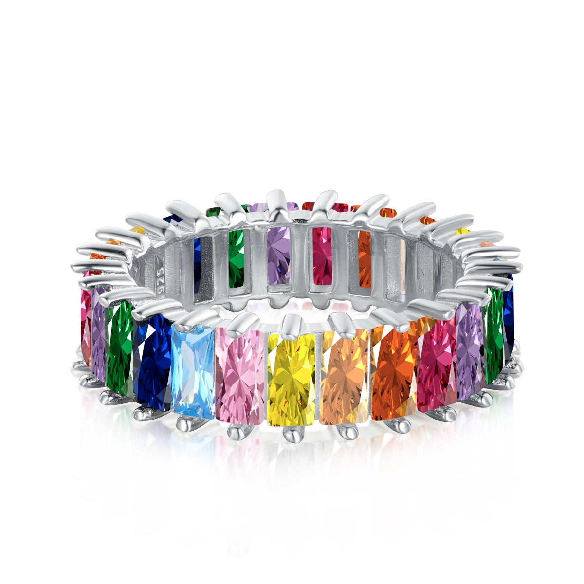 [kincade]Unique Colorful Radiant Cut RIng