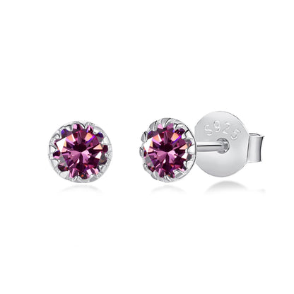 [kincade]Sparkling Colorful Round Shape Earrings