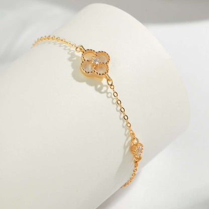 [kincade]Delicate Four Leaf Clover Bracelet